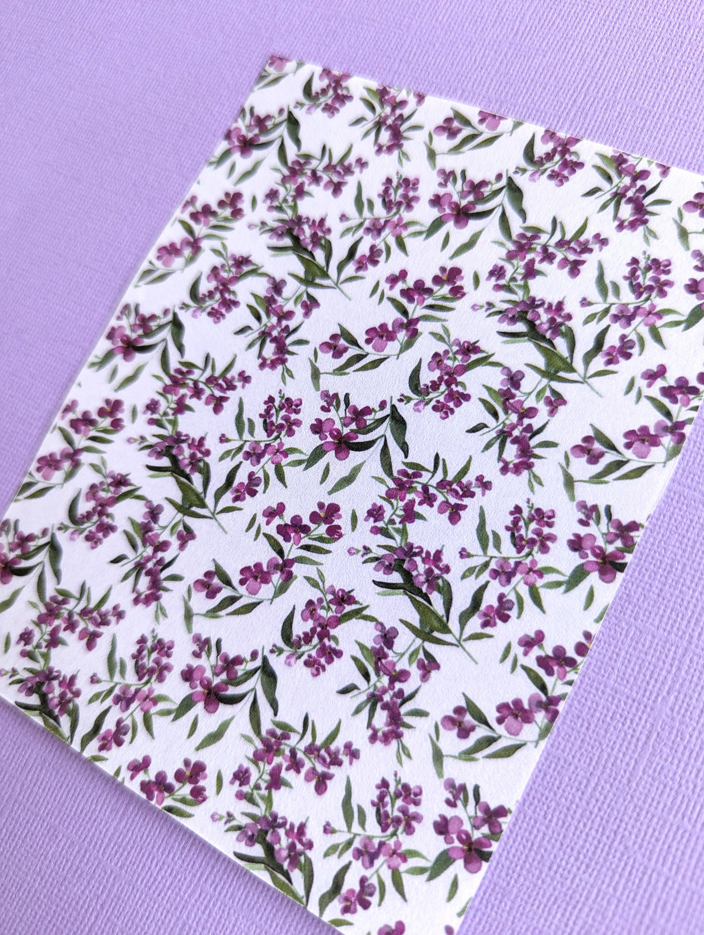 Water Soluble Transfer Paper #023 - Lilac Flowers