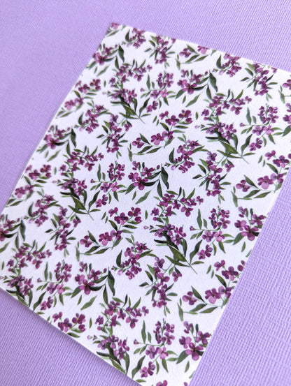 Water Soluble Transfer Paper #023 - Lilac Flowers